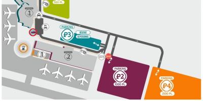 Carte du parking aeroport beauvais